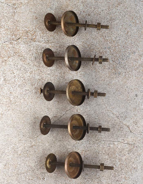 Brass Antique Set of 5 Screw